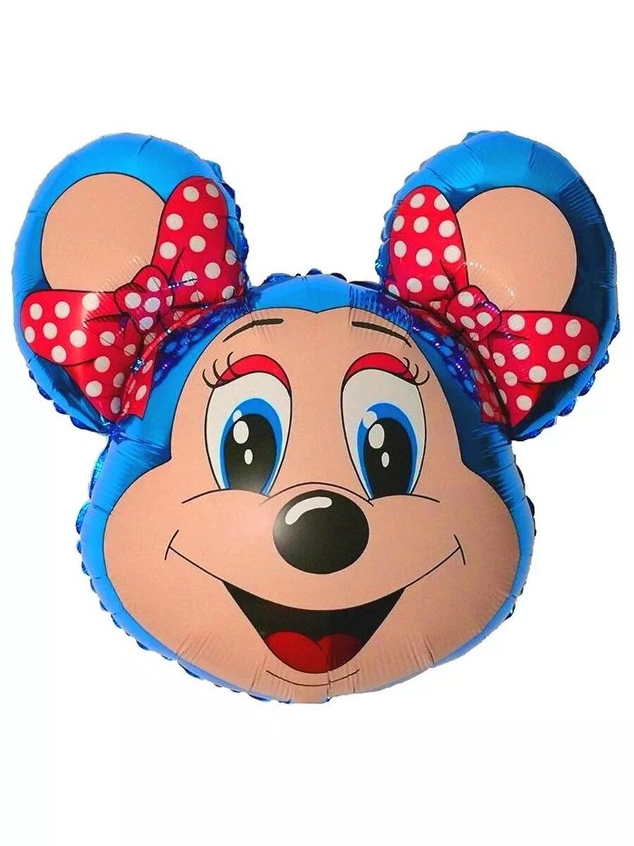 Лолли-маус (синий) мини, фольгированный шар (14"/36 см ) 1 шт. / FLEX METAL, Испания