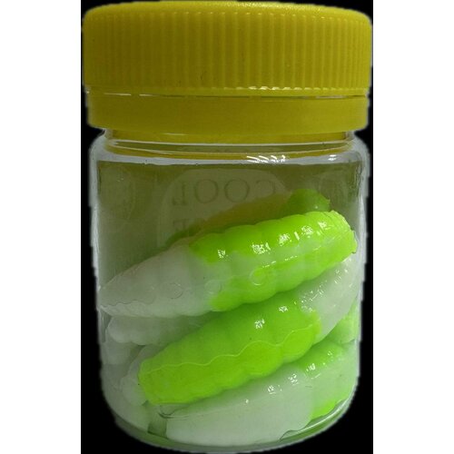 Приманка Cool Place Maggot Floating stretch 4,5см, цвет бело-зеленый, с ароматом сыра