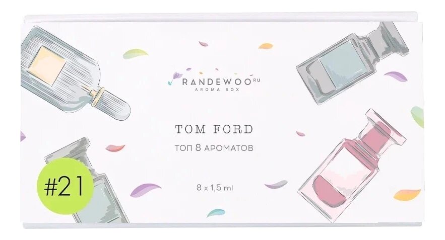 Набор пробников Aroma Box "Топ ароматов Tom Ford", 8 мини-флаконов, 35 распылений — фото 1