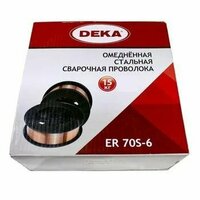 Проволока сварочная омедненная 0, 8 мм. 1, 0 кг. DEKA ER70S-6 (СВ-08Г2С)