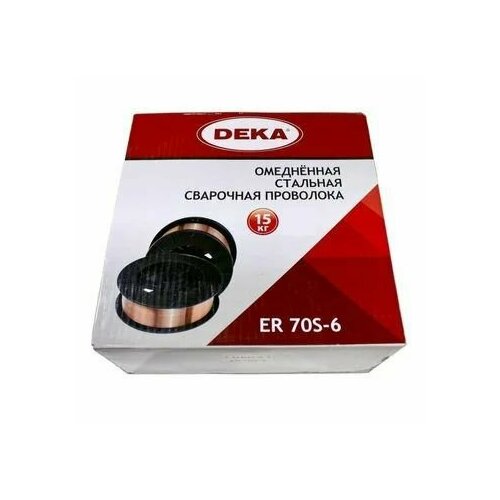 Проволока сварочная омедненная 08 мм 10 кг DEKA ER70S-6 СВ-08Г2С 256₽