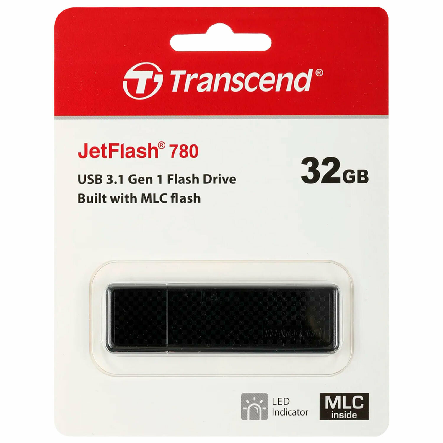 Флеш-диск 32 GB TRANSCEND JetFlash 780, USB 3.1, черный, TS32GJF780 — фото 1