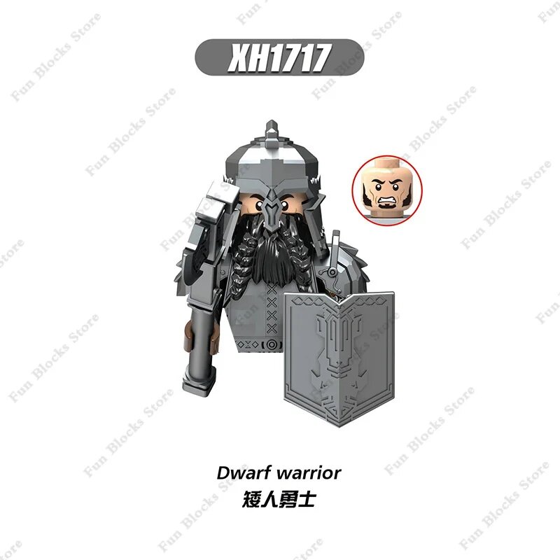 Дварф воин, серый, XH1717