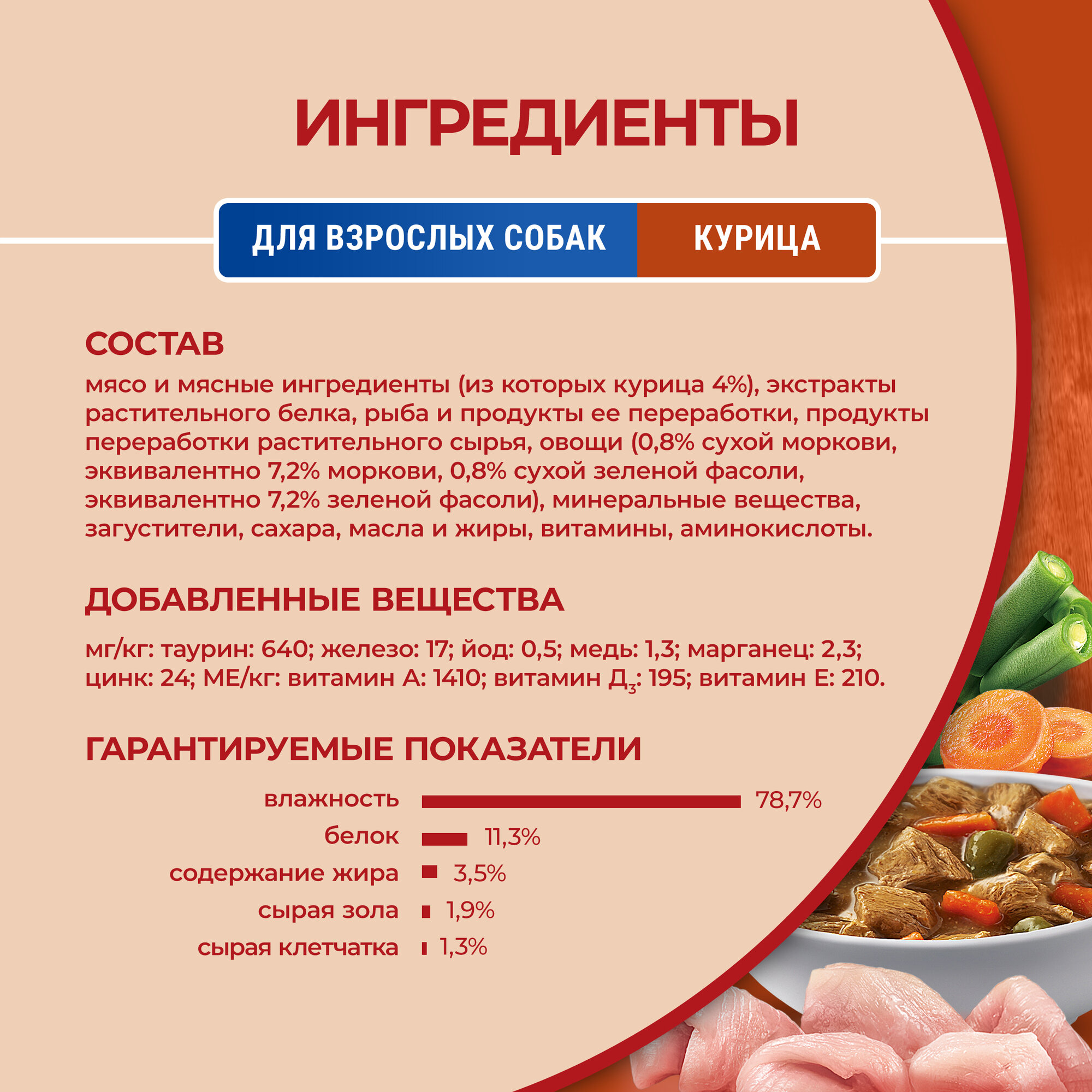Purina ONE Мини 85 г пауч влажный корм для активных собак с курицей, морковью и зеленой фасолью в подливе х26 штук — фото 1