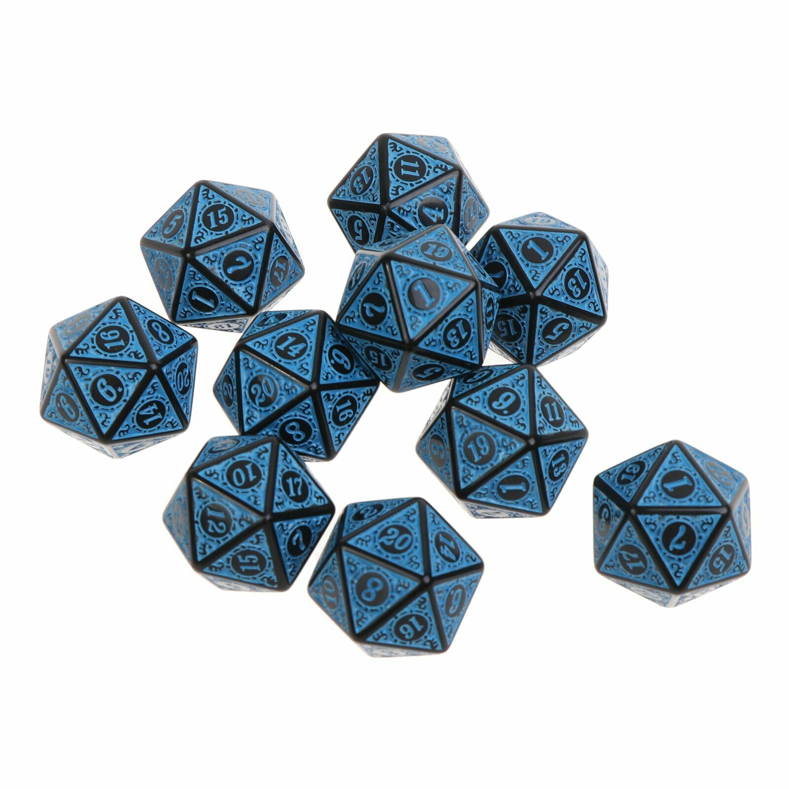Набор игральных костей D20 из 10 штук