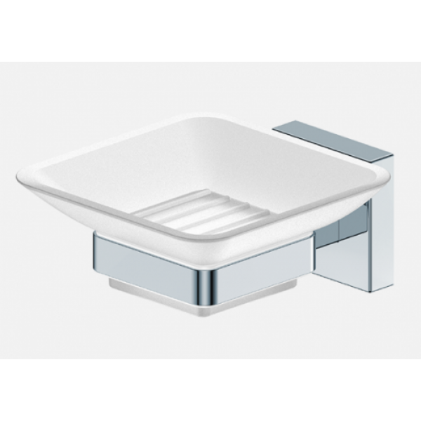 Мыльница стекло к стене хром DOMINCARE DC8902-CR