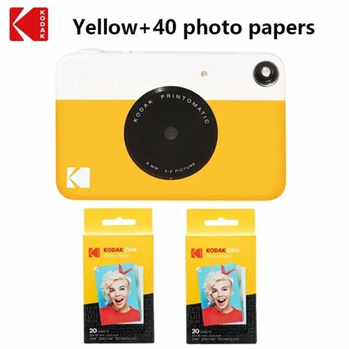 KODAK Printomatic фотоаппарат моментальной печати Yellow 40 Films Set 12836₽
