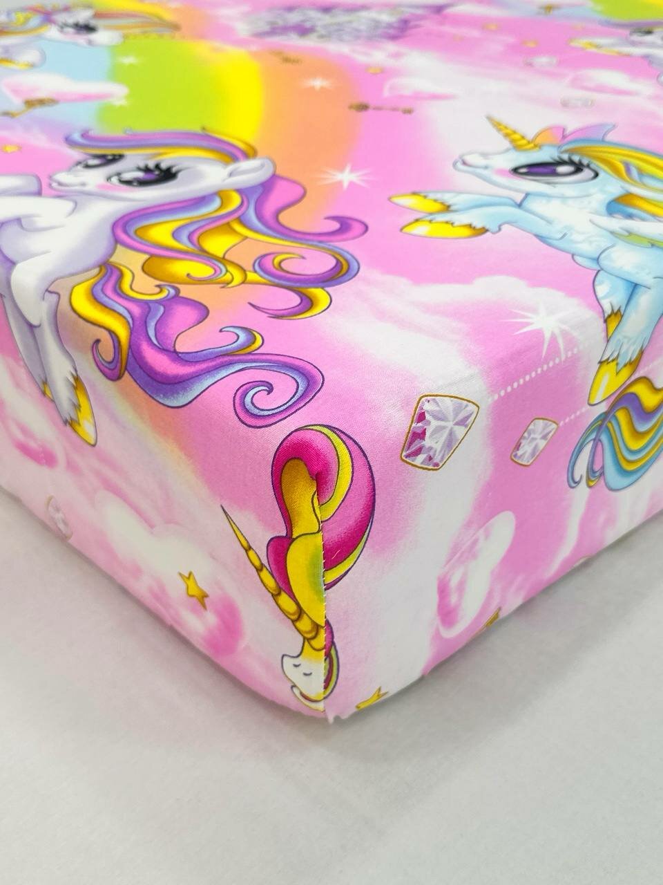 SOANA Простынь на резинке 80х160х20 см детская Бязь 100% хлопок