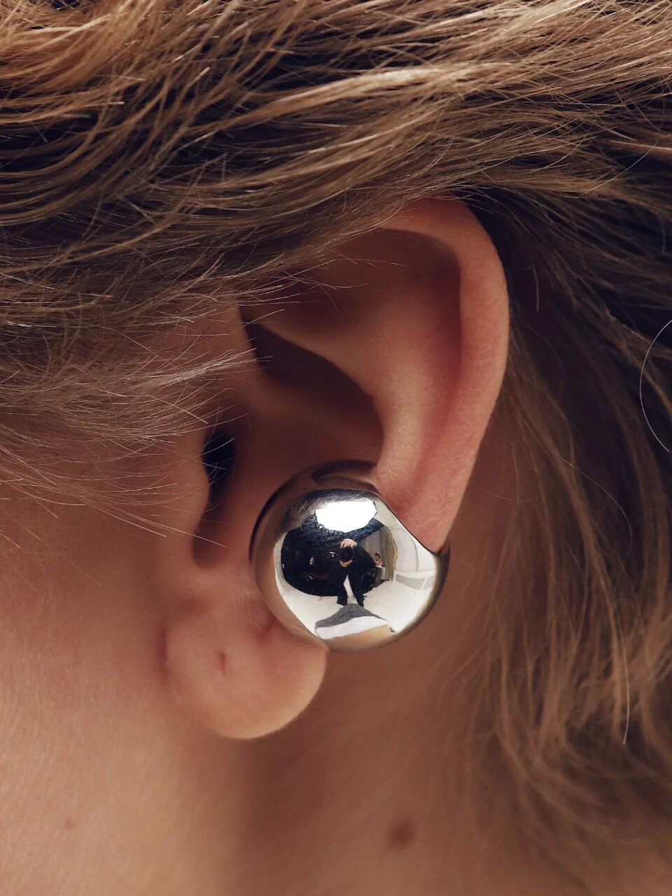 Моносерьга кафф RESURS, стальной — фото 1