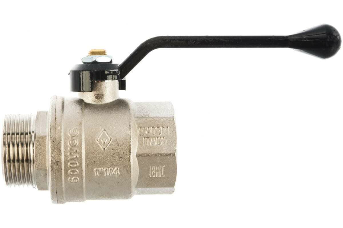 Кран шаровый Bugatti Oregon 1 1/4", внутр/нар резьба, ручка-рычаг, 03060107