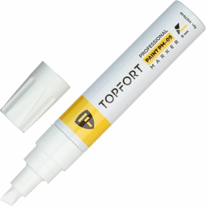 Маркер Topfort "Paint", лаковый, 8 мм, белый (ZP2502)