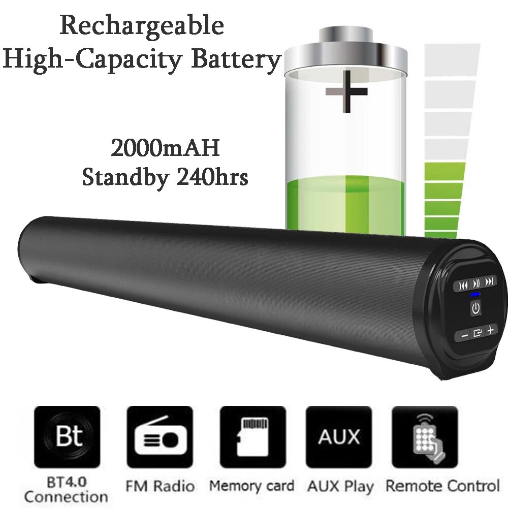DIXSG Беспроводная звуковая панель Bluetooth, bs-10 — фото 1