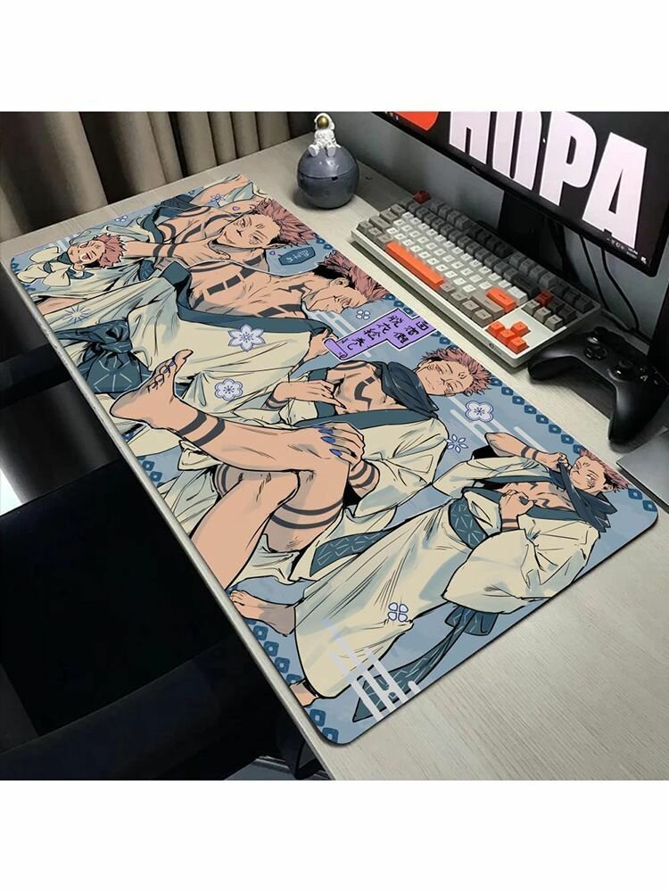 Коврик для клавиатуры "Jujutsu Kaisen", игровой, нескользящий, прошитые края
