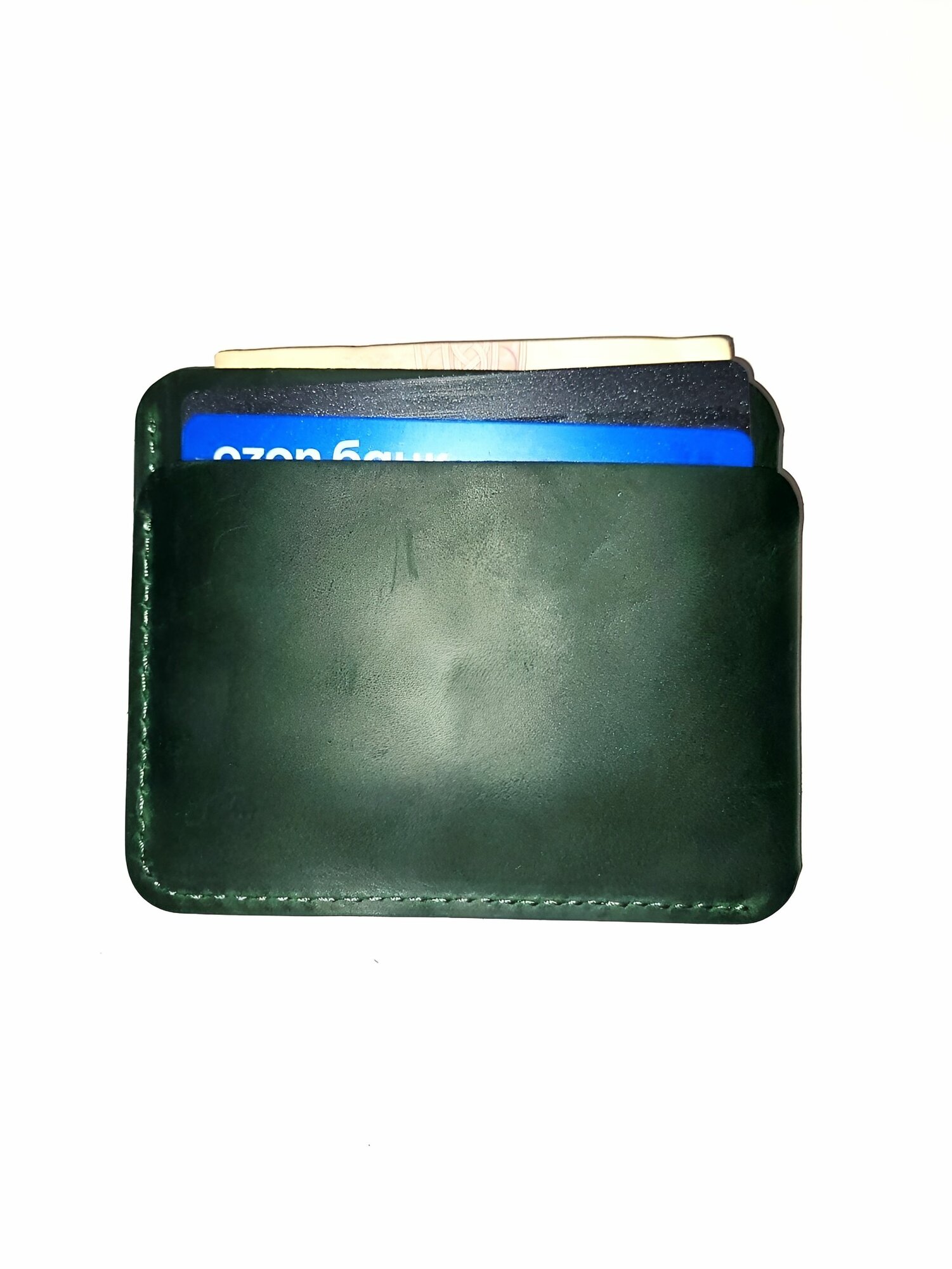 Картхолдер КожаноFF, фактура матовая, темно-зеленый — фото 1