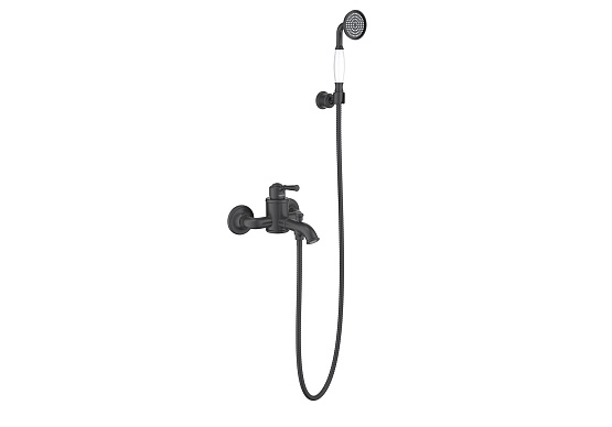 Смеситель для ванны с душевым набором AQUATEK Классик AQ1549MB матовый черный