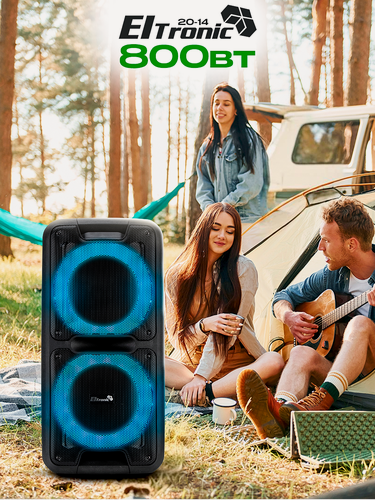 Изображение товара Колонка портативная Eltronic 20-14 Dance Box 300, 10", TWS, Bluetooth, FM, подсветка, 80Вт