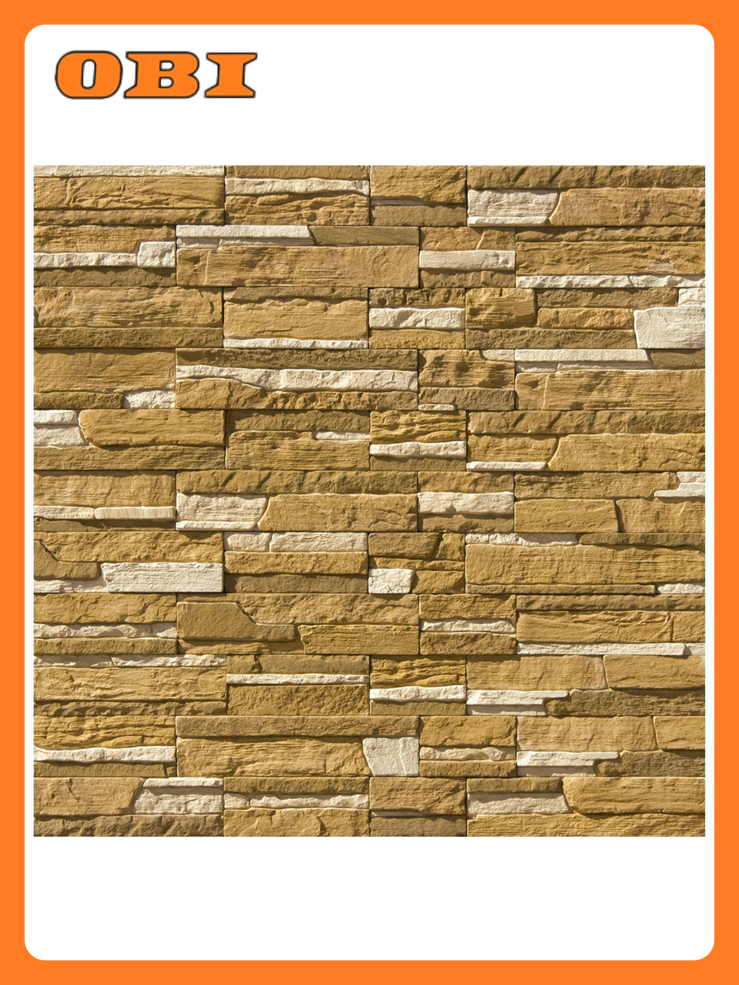 Гипсовая плитка White Hills Каскад Рейндж камень бежевая