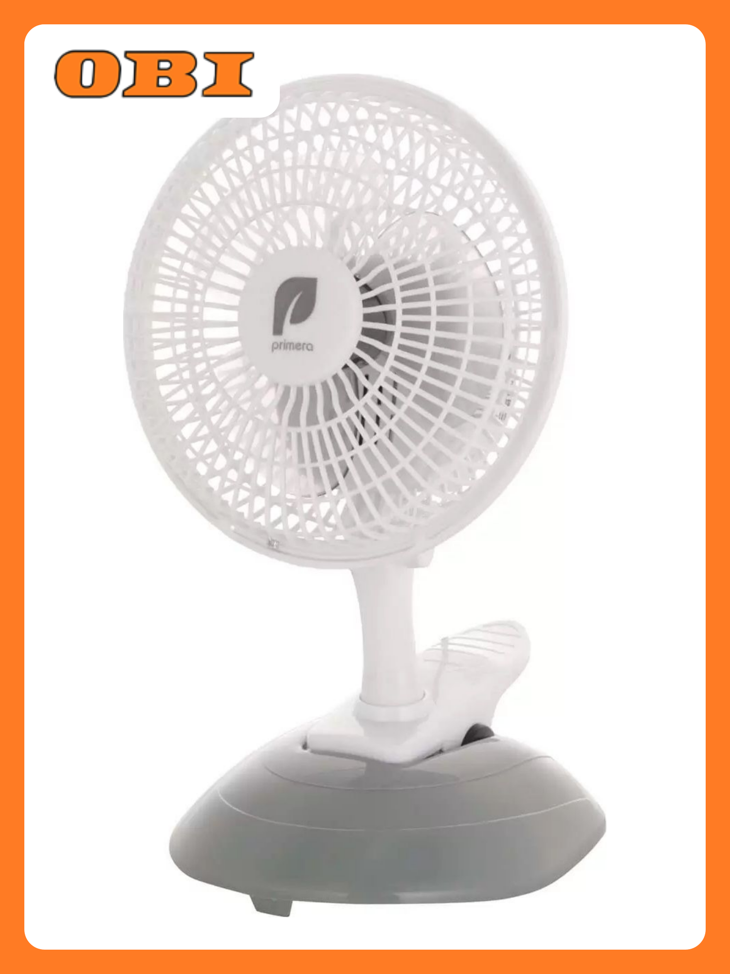 Вентилятор PRIMERA TFP-1503JC настольный крепление на клипсе белый