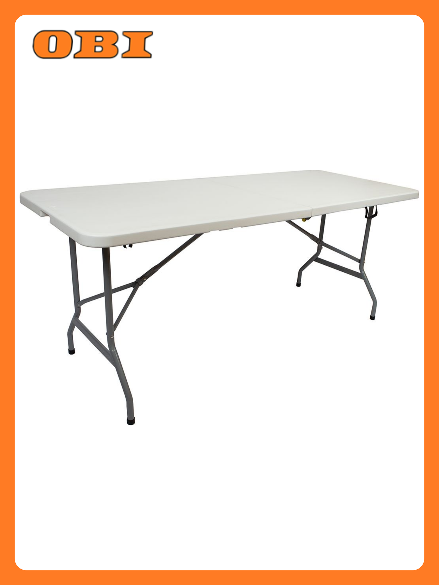 Стол-книжка садовый пластик 181х45х8 см белый складной обеденный