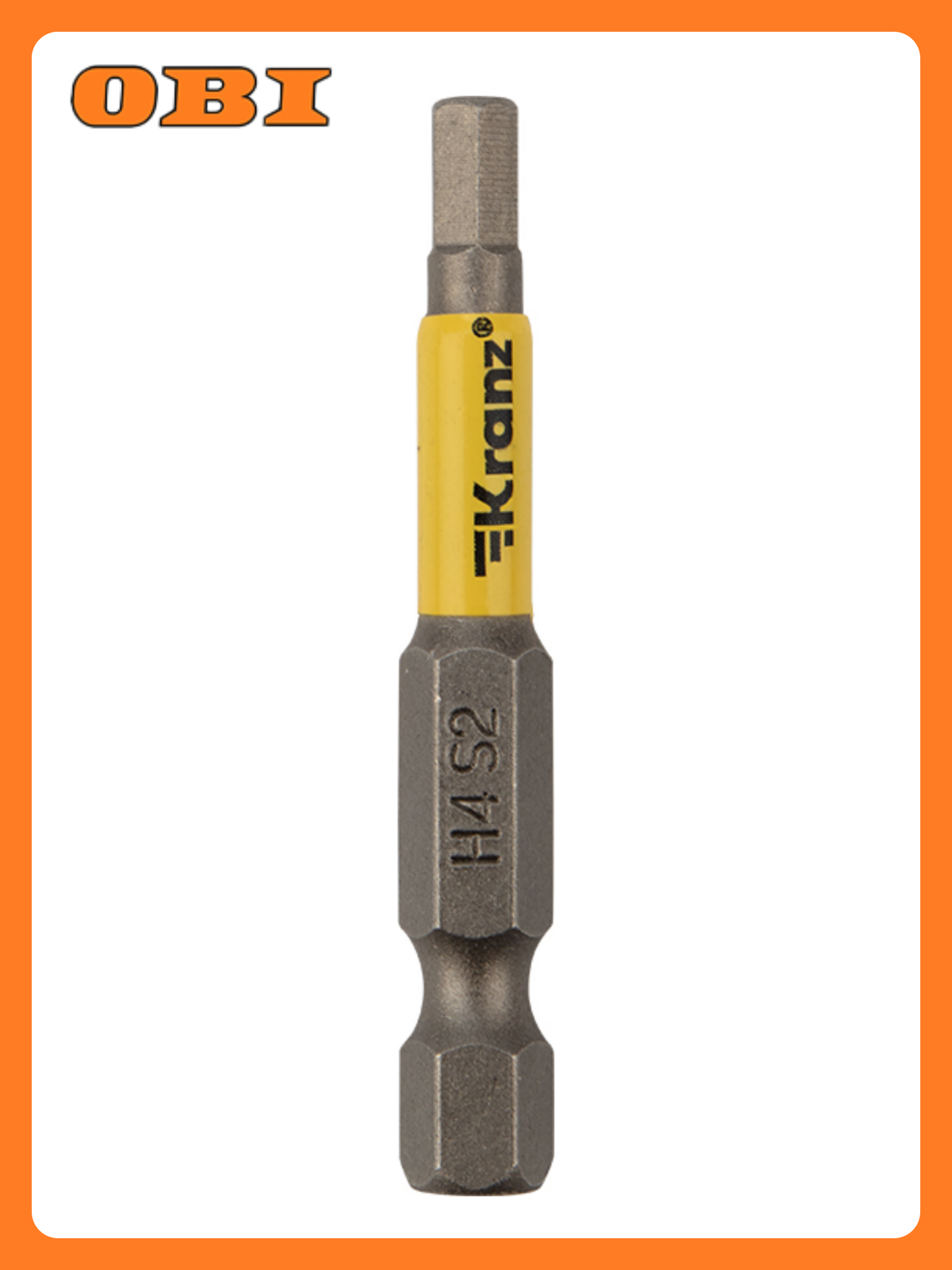 Бита шестигранная для шуруповерта HEX4х50 мм (2 шт./уп.) Kranz