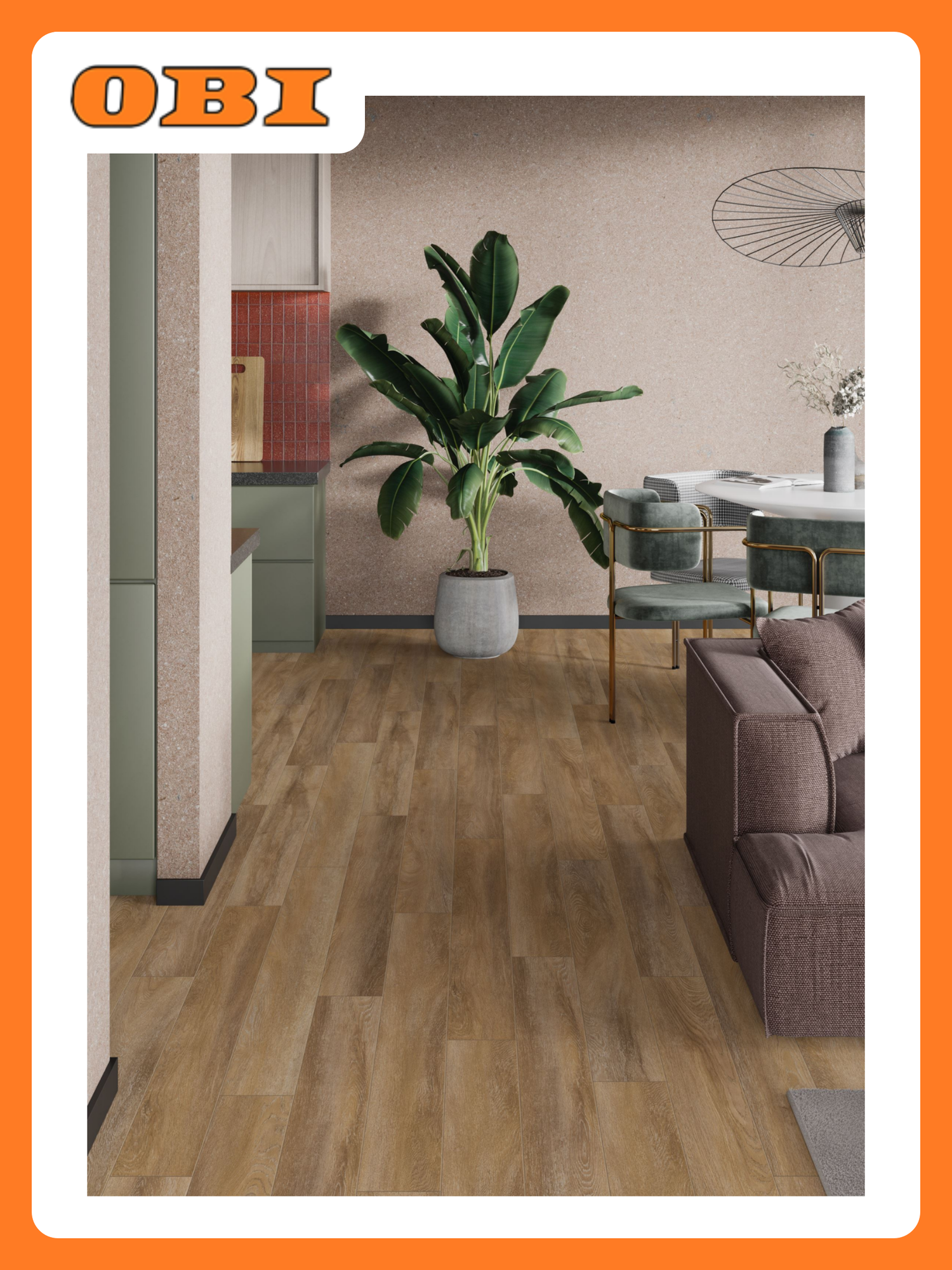 Ламинат CLIX FLOOR FLAME Дуб Барбарис 12/33 4V однополосый (1342м2)