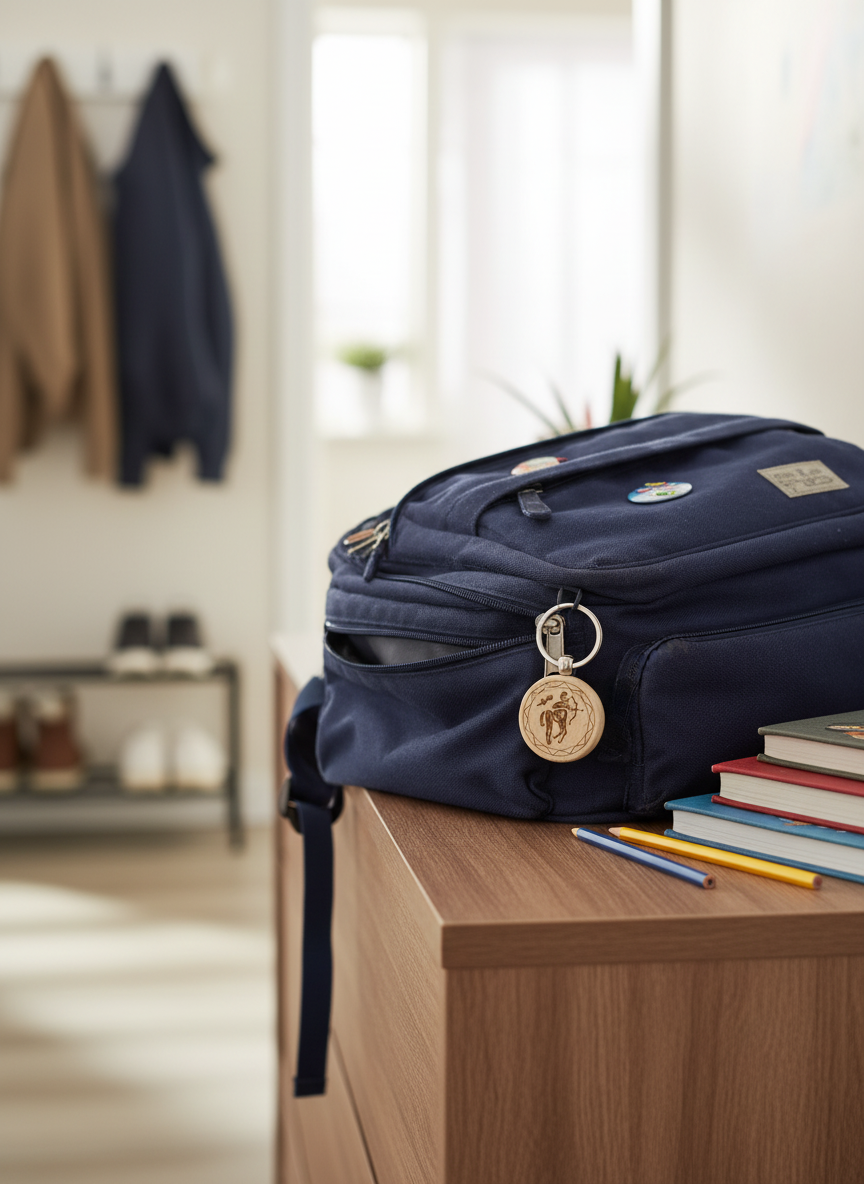 Брелок-талисман для Стрельца из натурального бука, 4 см, для удачи и защиты — фото 1