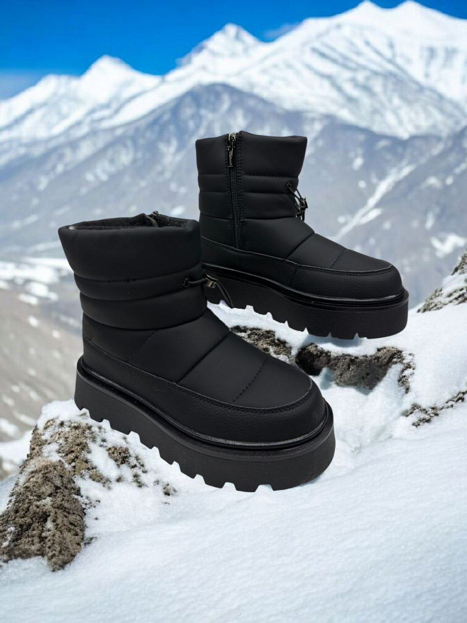 Дутики , размер 32, черный — фото 1