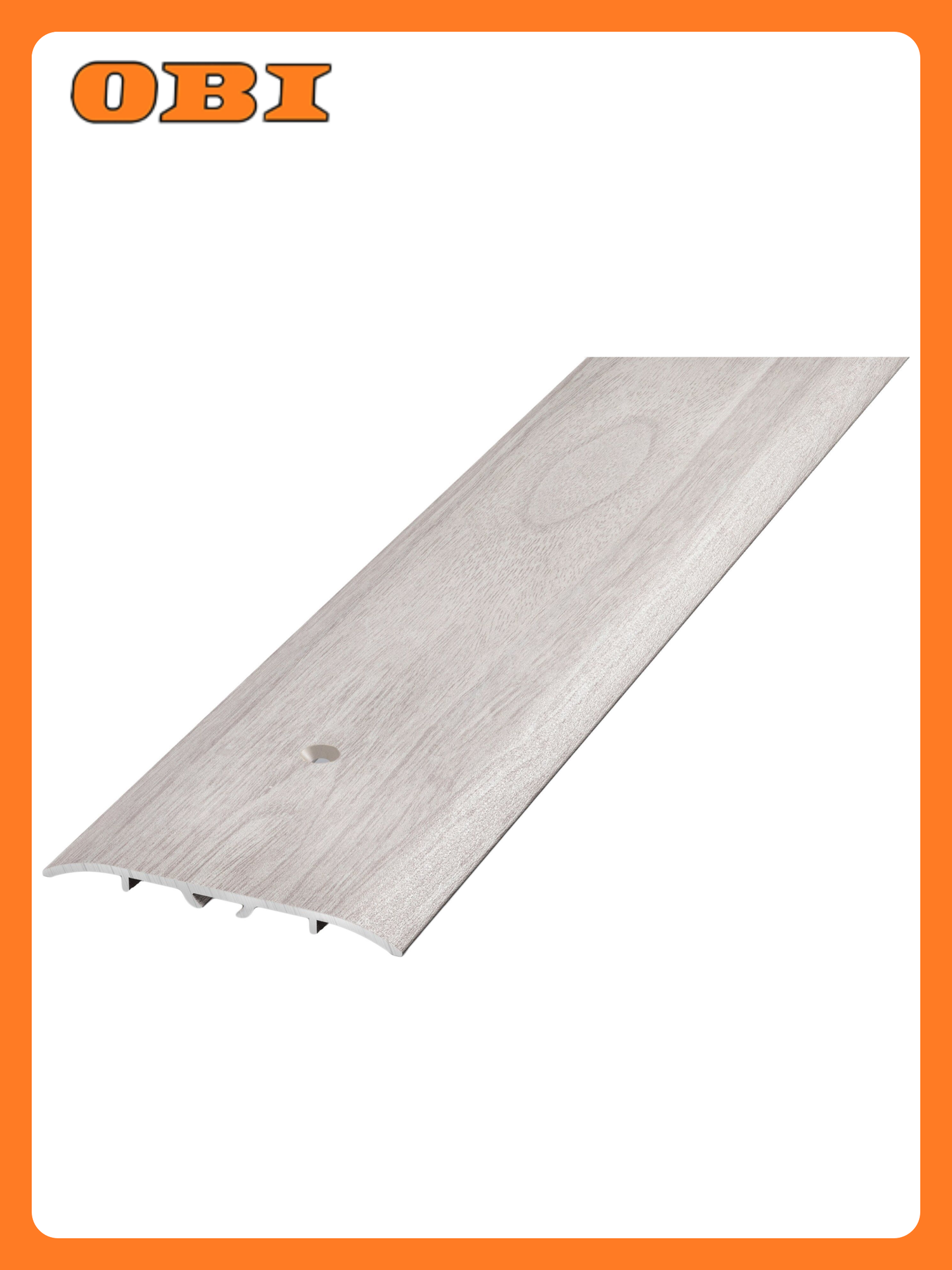 Порог одноуровневый лука ПС 07-1 900.106 алюминий ясень белый 900х60 мм