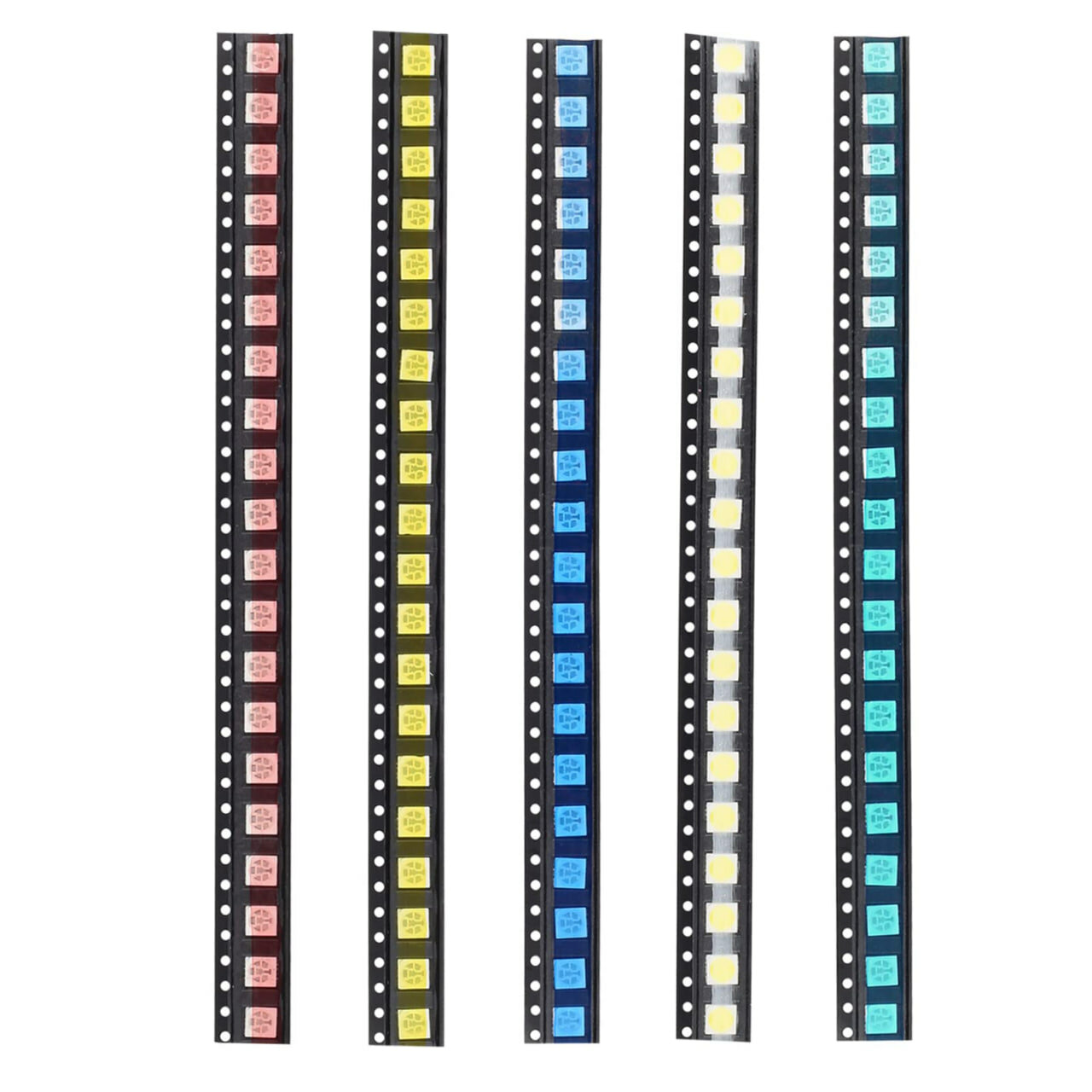 Набор SMD светодиодов 5050 — 5 цветов, 100 шт (5 × 20 шт)