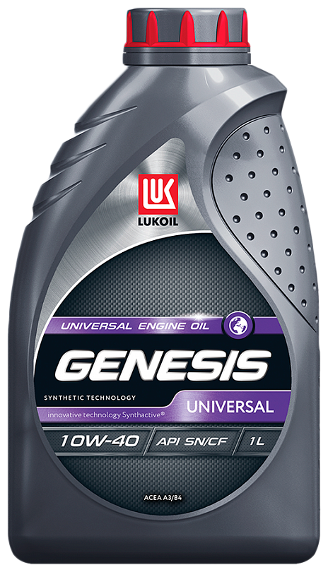 LUKOIL (ЛУКОЙЛ) GENESIS UNIVERSAL 10W-40 масло моторное на основе синтетической технологии 1л. 3148644