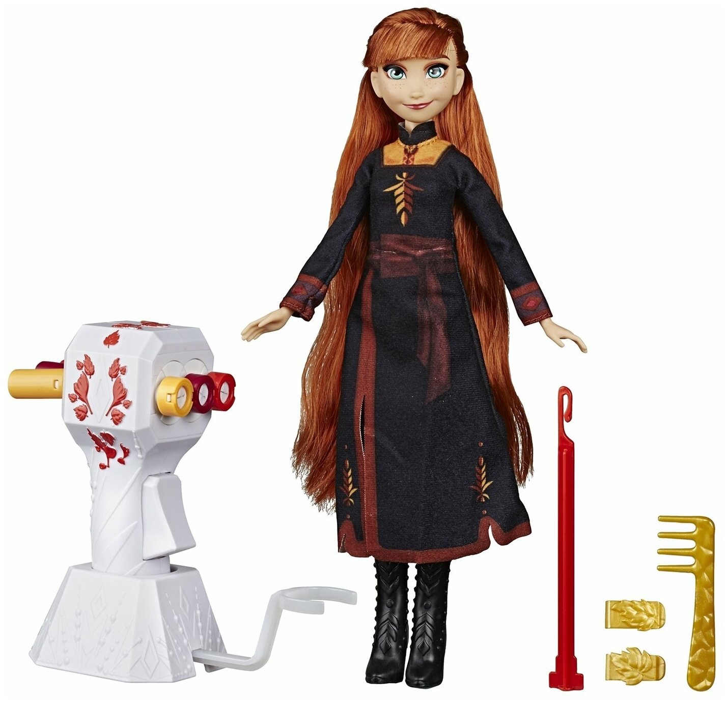 Кукла Анна Холодное сердце (Frozen Sister Styles Anna Fashion Doll with Extra-Long Red Hair Braiding Tool)