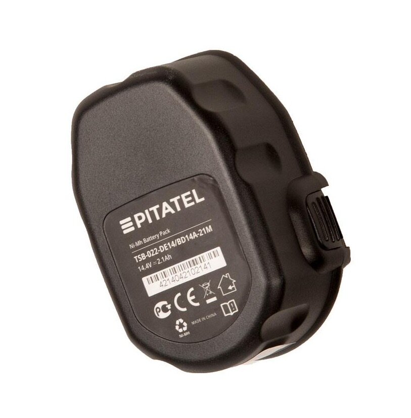 Аккумулятор Pitatel TSB-022-DE14/BD14A-21M для DEWALT (p/n: DC9091, DE9038, DE9091, DE9092, DE9094, DW9091, DW9094), Ni-Mh 14,4V 2,1Ah