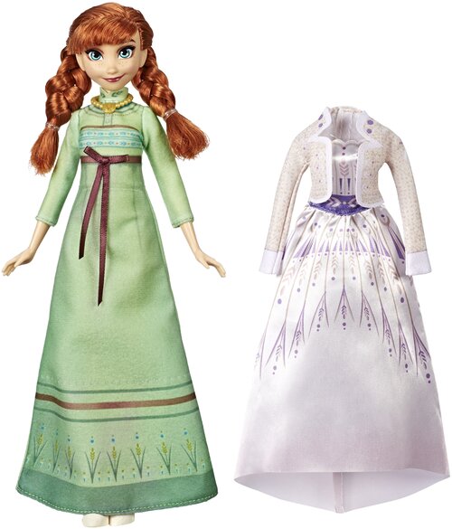Кукла Hasbro Холодное сердце 2 Анна, 28 см, Е6908 зеленый/фиолетовый
