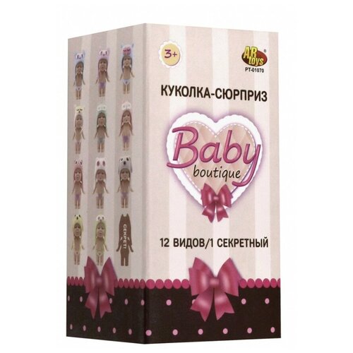 Baby boutique. Игрушка-сюрприз, пупс с аксессуарами, 12 видов, 8 см, цена за 1 штуку ABtoys (АБтойс) PT-01070