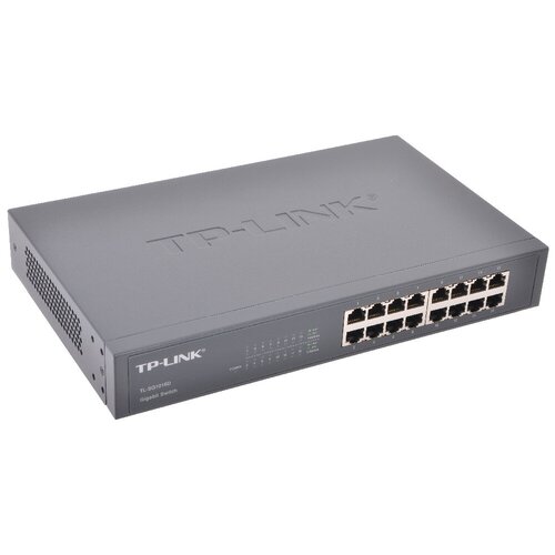 TP-Link TL-SG1016D 16-портовый гигабитный настольный монтируемый в стойку коммутатор