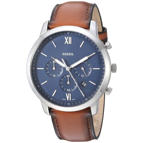 Наручные часы FOSSIL FS5453, синий, коричневый