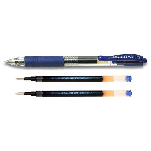 фото Набор ручка pilot g2 0.5мм. + 2 стержня, цвет чернил синий