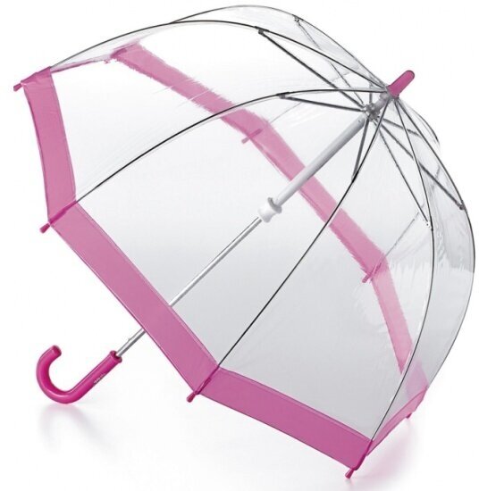 Зонт-трость FULTON, механика, купол 70 см., система «антиветер», прозрачный