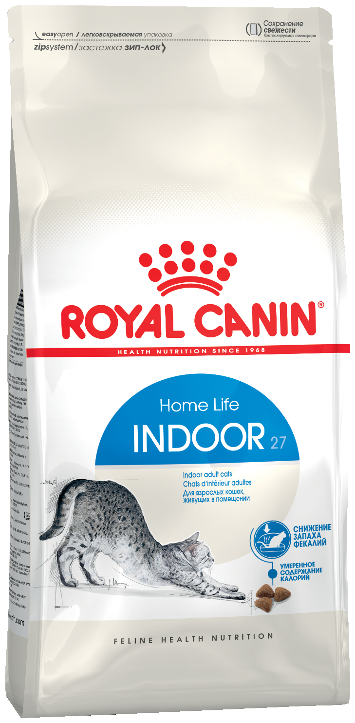 Royal Canin Indoor для домашних кошек Курица, 2 кг.