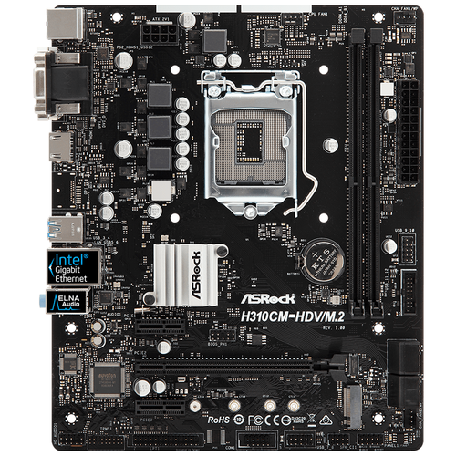 Материнская плата ASROCK H310CM-HDV/M.2 (LGA1151v2, mATX)