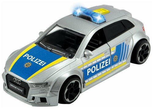 Полицейский автомобиль Dickie Toys полицейский Audi RS3 (3713011) 1:32, 15 см, серебристый/синий