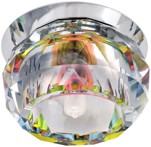 Светильник De Fran FT 9260 r, серебро / радуга, G9, 40 Вт, цвет арматуры: серебристый, цвет плафона: разноцветный