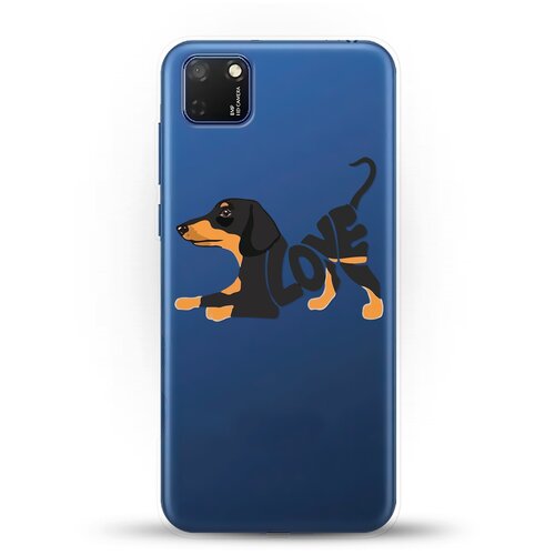 фото Силиконовый чехол такса love на huawei y5p andy & paul