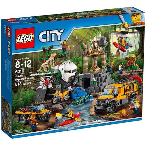 LEGO City 60161 База исследователей джунглей, 813 дет. lego city 60161 база исследователей джунглей 813 дет