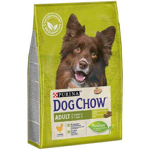 Корм сухой DOG CHOW Adult для взрослых собак от 1 года, курица 2.5 кг