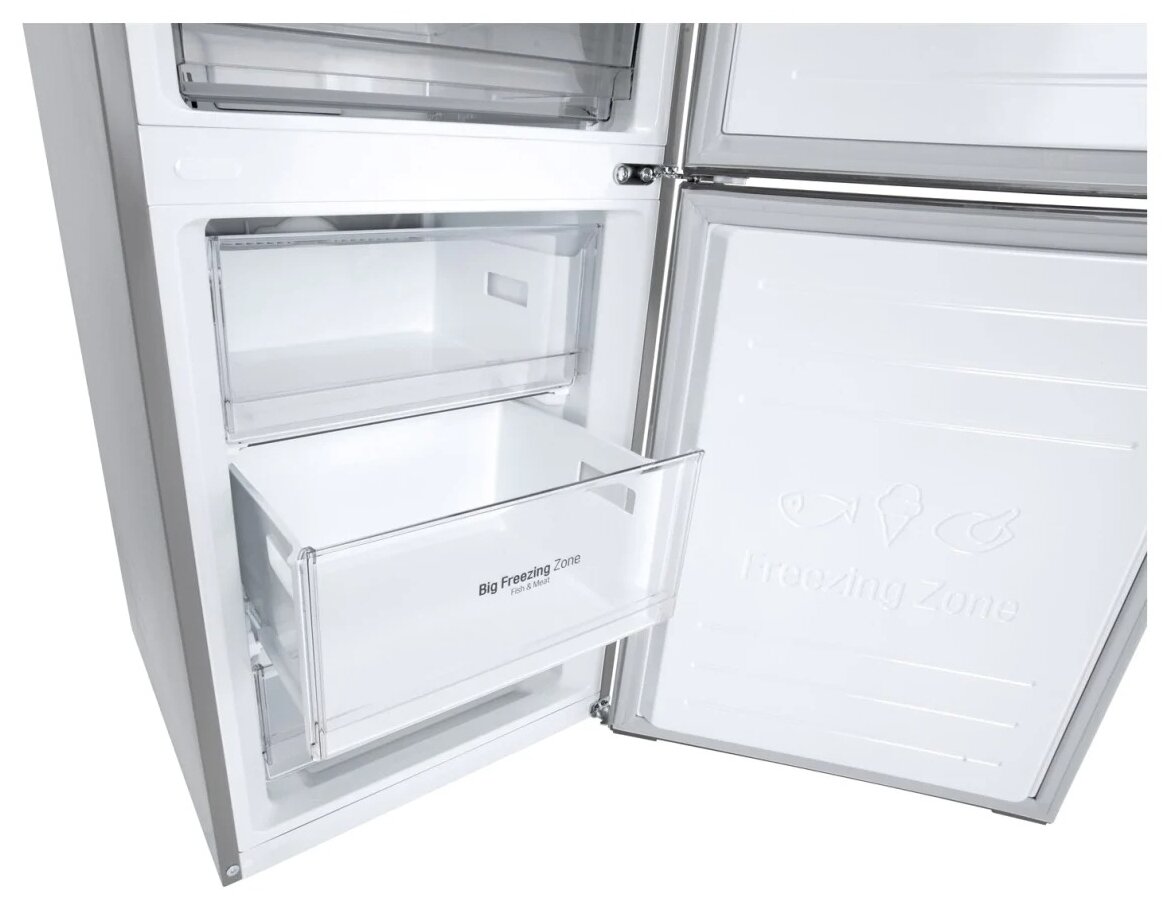 Холодильник LG , двухкамерный, сталь - фото №5