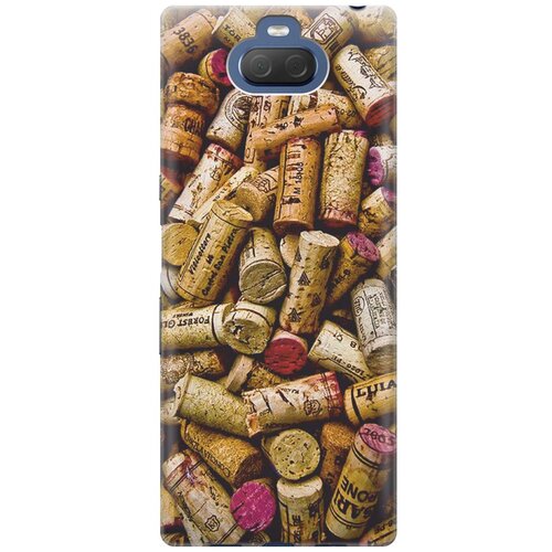 фото Re:pa накладка transparent для sony xperia 10 / xa3 с принтом "россыпь винных пробок"