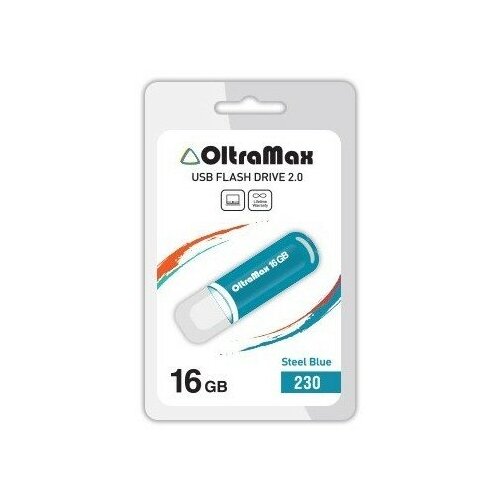 Флеш-накопитель 16Gb OltraMax 230, USB 2.0, пластик, голубой