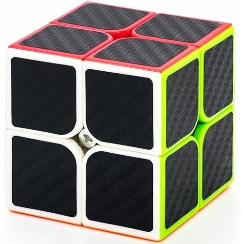 Скоростной Кубик Рубика Z-cube 2x2х2 Carbon / Головоломка для подарка / Цветной пластик qy warrior s 3x3x3 magic puzzle cube professional qidi s 2x2x2 stickerless speed qytoys cubes 2x2 3x3 cube toy for children