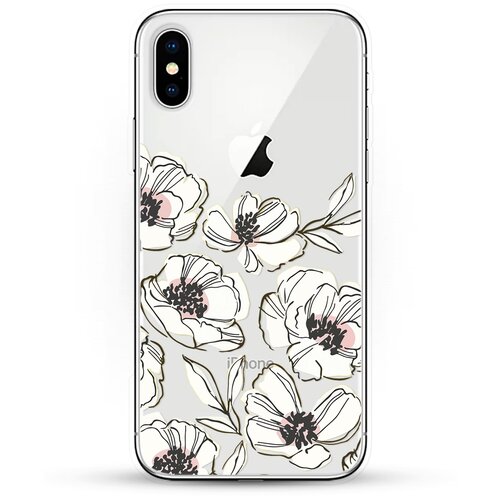 фото Силиконовый чехол цветы на apple iphone xs max andy & paul